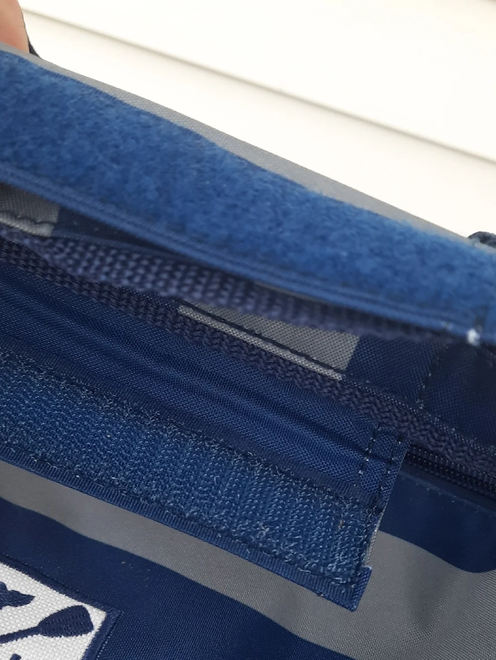 Norwegian Cruise Lines Striped Navy Gray Duffel Bag Heavy Shouldet Strap NWT